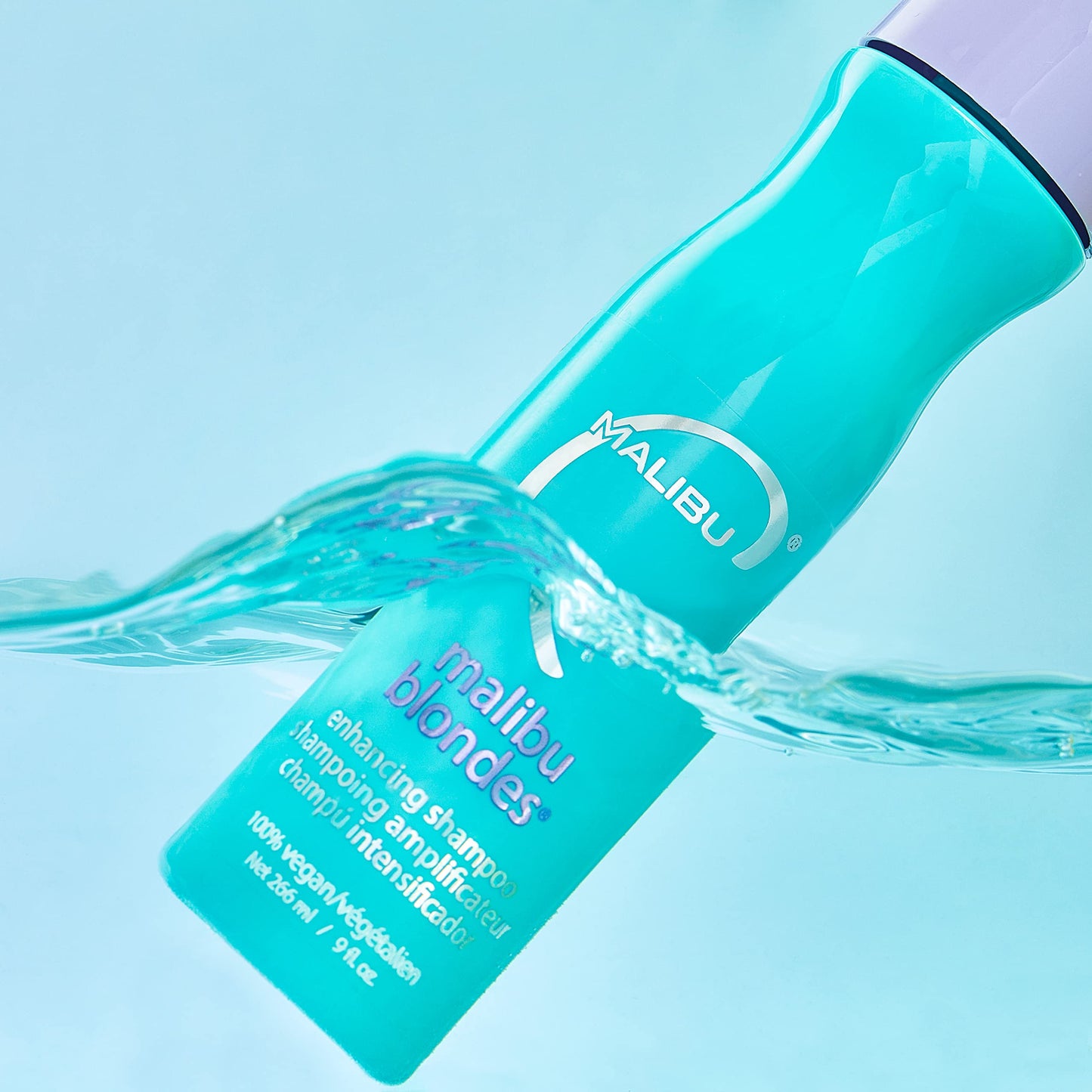 Malibu C Blondes Enhancing Shampoo - Sulfate-Free Purple Shampoo for Blondes - Helps Preserve Highlights & Remove Brassiness - Moisturizing & Revitalizing Hair Care (9 oz)