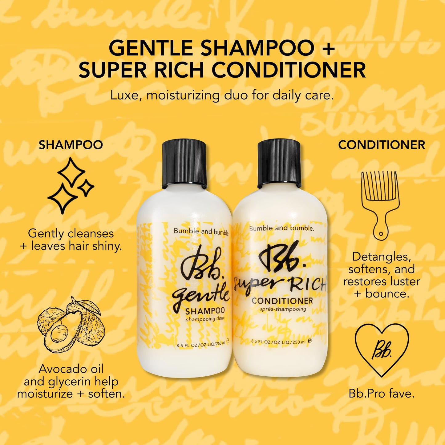 Bumble and bumble. Super Rich Hair Conditioner For Every Day | Detangles | Adds Moisture and Shine | For All Dry Curly, Wavy, Straight Hair Types | With Glycerin + Avocado Oil, 8.5 Fl Oz