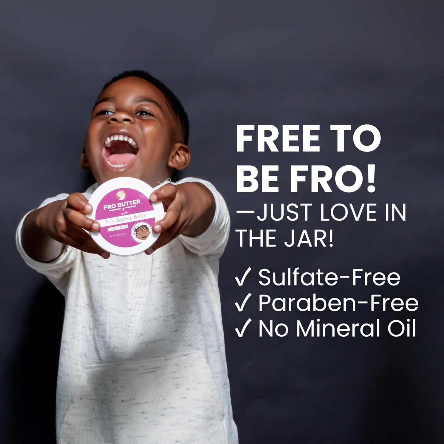 Fro Butter Baby Hair Moisturizer for Babies - Baby Curl Cream & Kids Hair Butter - Natural Toddler Styling Cream for Curly Hair - Baby & Toddler Hair Care