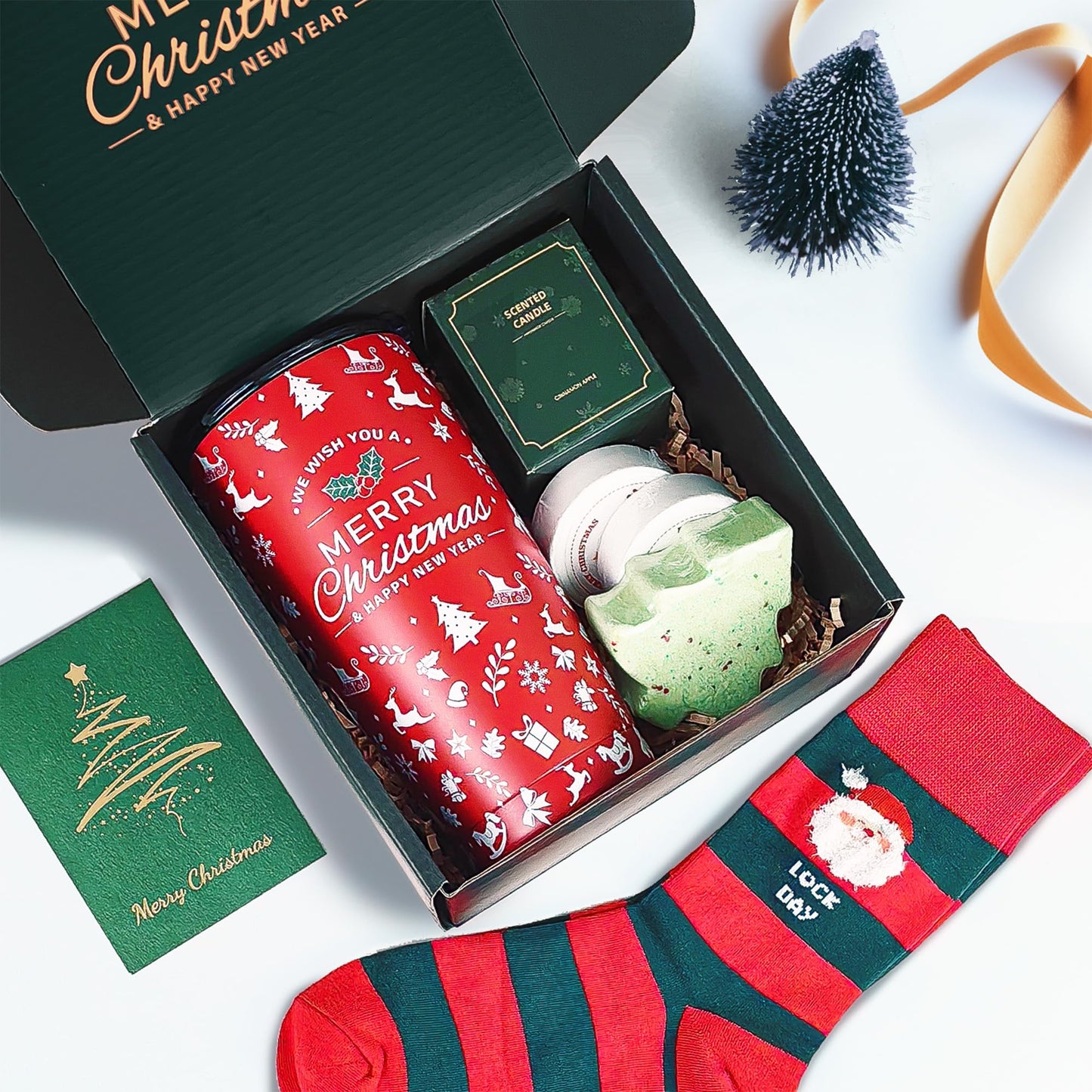 Unique Gift Sets for Women - Coworkers, Teacher, Sister, Mom, Wife, Friend - Xmas Gift Baskets, Christmas Tumbler