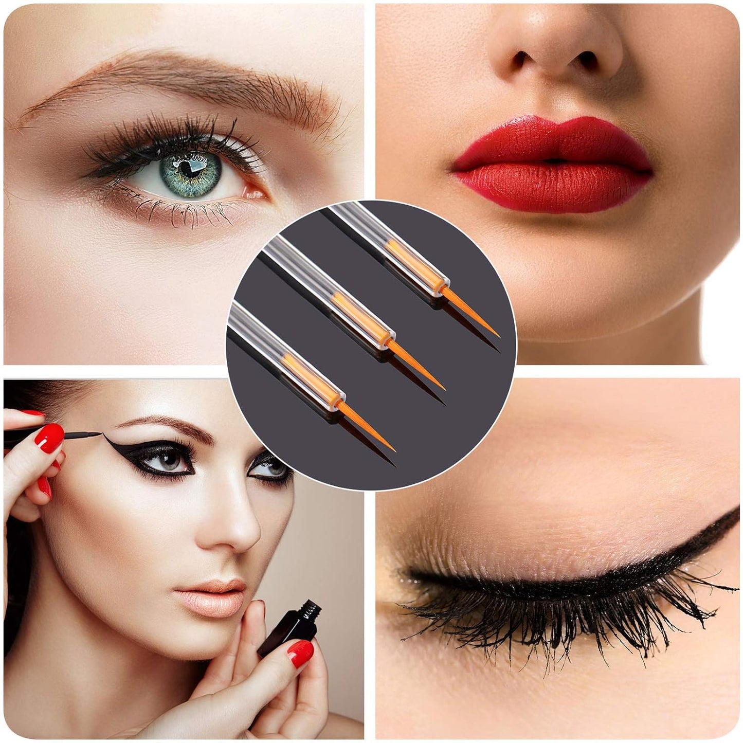 eBoot 100 Pack Disposable Eyeliner Brush Eyelash Serum Brushes Eyeshadow Applicator Eye Lash Wands Makeup Tool