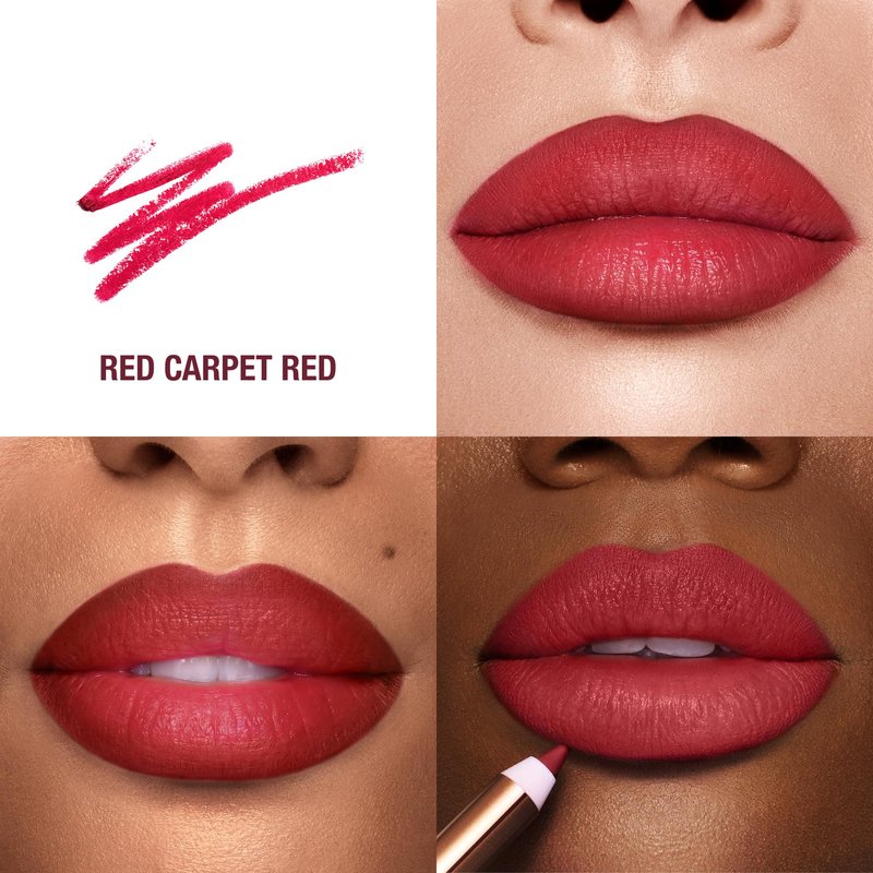 Charlotte Tilbury Lip Cheat Lip Liner Pencil - Gives Lips a Fuller-Looking, Defined Pout - Enriched with Jojoba Oil & Hyaluronic Acid - Waterproof, Smudge-Proof & Transfer-Proof - Red Carpet Red