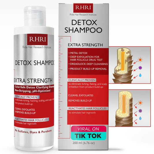 RHRI Detox Shampoo For Product Build up, Detoxify & Regrow with Our Clarifying Shampoo - Nourishes Follicles, Soothes Scalp Irritation - For All Hair Types