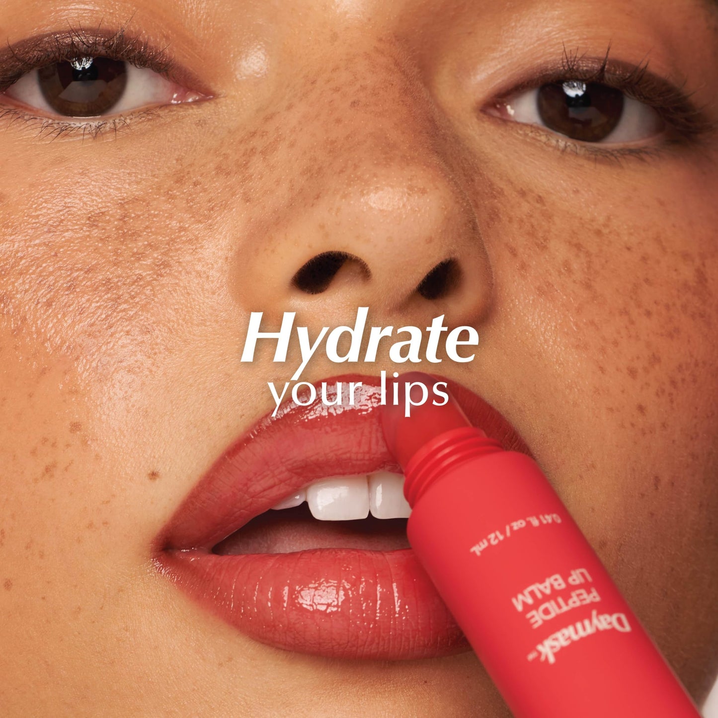 PERSONA Pomegranate Daymask Peptide Lip Balm | Rich, Glossy Hydration | With Oat Kernel Oil, Squalane & Peptide Complex | Vegan, Fragrance-Free, Sensitive-Lip Safe (0.3 oz) | Made in USA