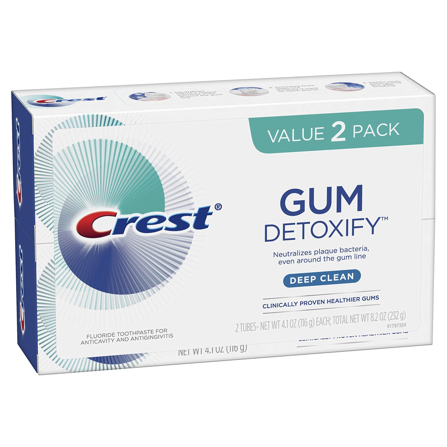Crest Gum Detoxify Deep Clean Toothpaste, 4.1 oz (Pack of 2)