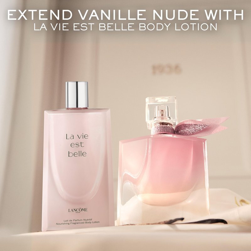 Lancôme La Vie Est Belle La Vie Vanille Nude Eau de Parfum - Long Lasting Fragrance with Notes of Solar Jasmine, Glazed Bourbon Vanilla, White Musk - Floral & Sweet Women's Perfume 0.34 Fl Oz.