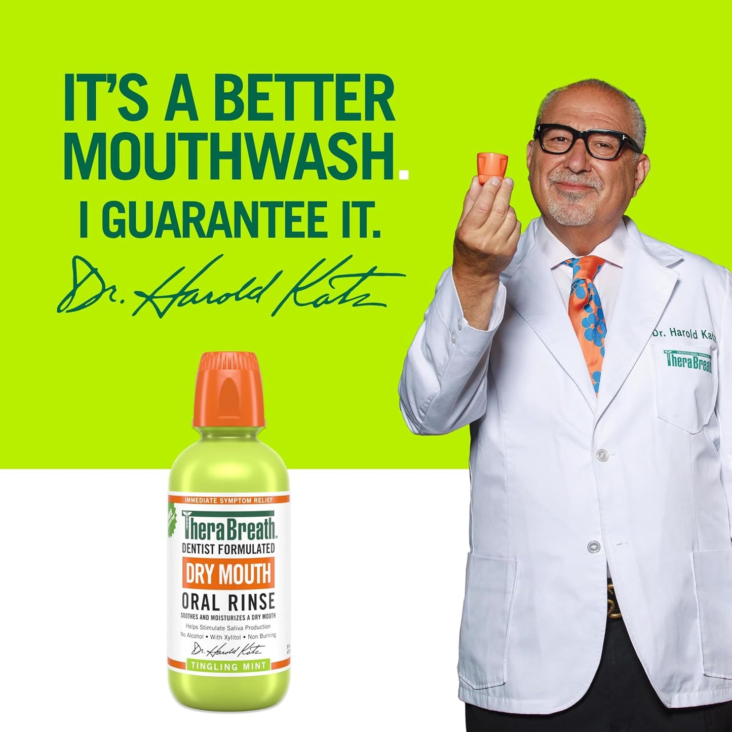 TheraBreath Dry Mouth Oral Rinse - Tingling Mint Flavor | Dentist-Formulated, 16 Fl Oz (2-Pack)