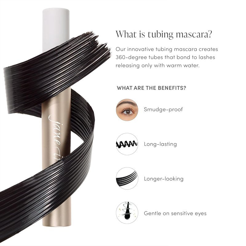 Jane Iredale Lash Fixation Mascara - Lengthening & Defining Tubing Formula | Smudge-Resistant, Vegan