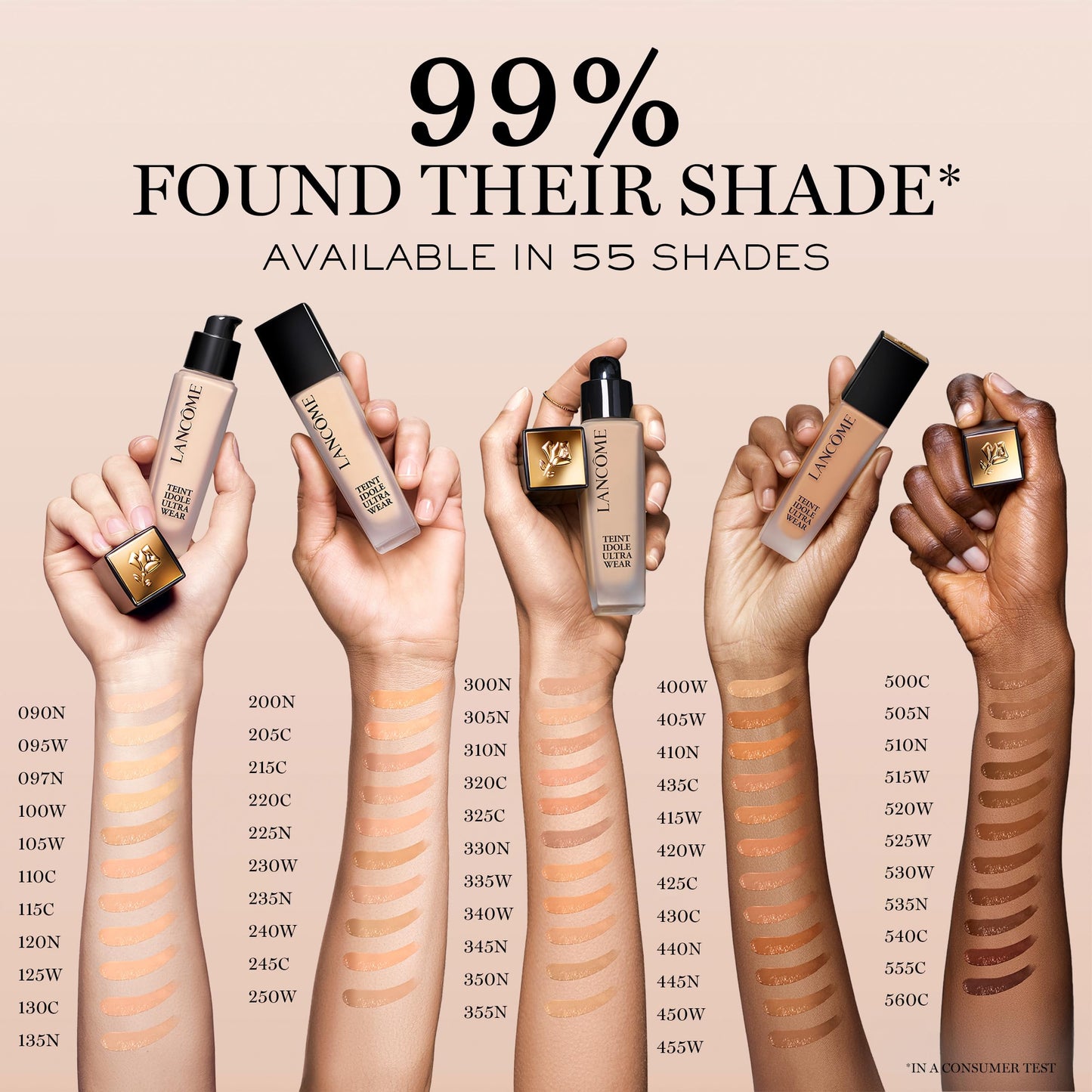 Lancôme Teint Idole Ultra Wear Natural Matte Foundation- Longwear, Medium-Full Coverage, Natural Finish, Waterproof & Hydrating - 325C (Medium Skin with Cool/Rosy Undertones), 1 Fl Oz