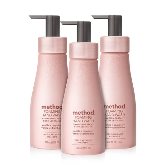 Method Premium Foaming Hand Wash Refill, Ylang Ylang + Hyacinth, Recyclable Bottles, 28 fl oz (Pack of 4)