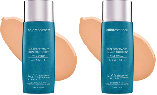 Colorescience Total Protection Face Shield SPF 50,1.8 Fl Oz,(Pack of 2)