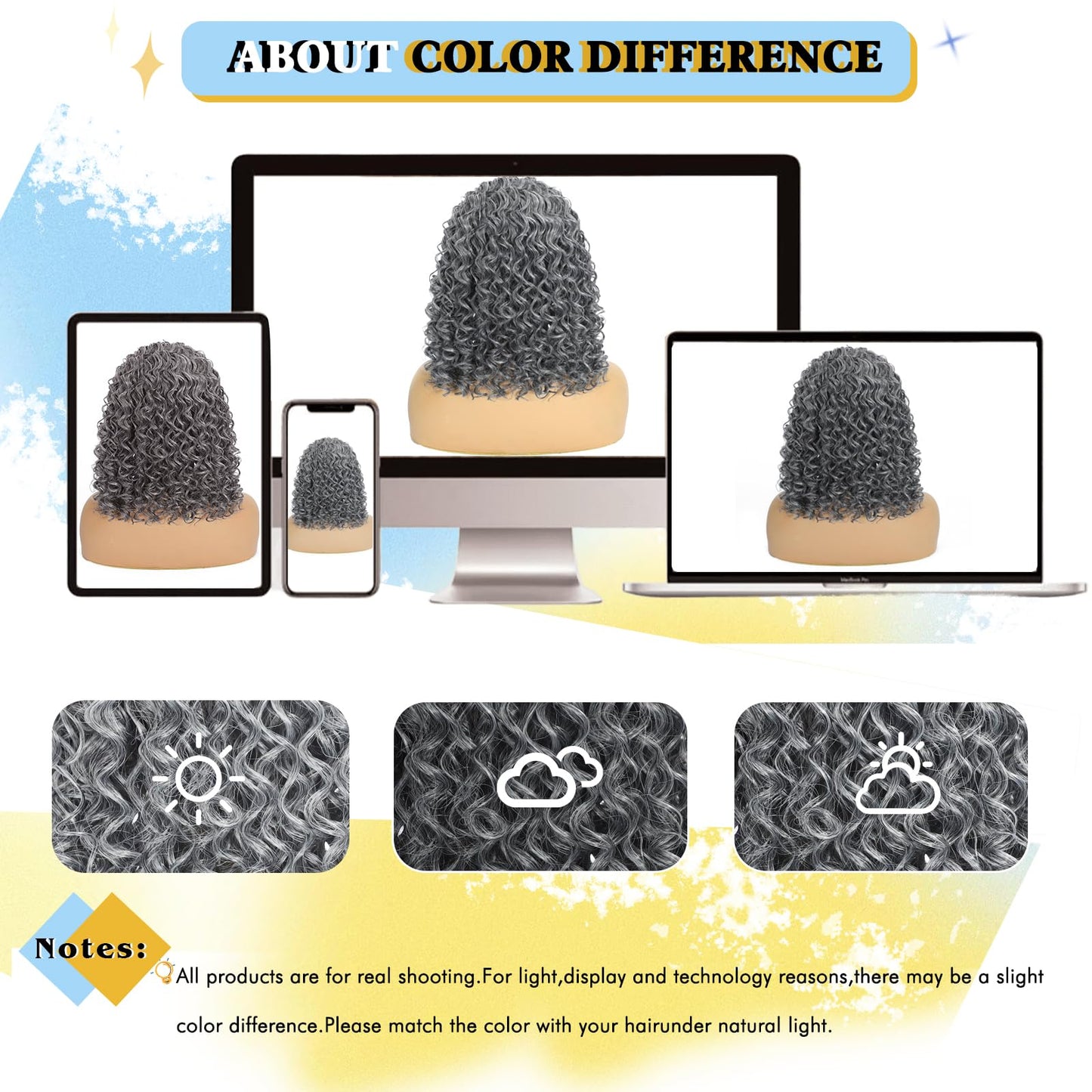 Usweety Headband Wigs Curly Short Deep Wave Wig 14 inches Synthetic Headband Wig for Women No Lace Wig Natural Color Bob Headband wig for Daily Use
