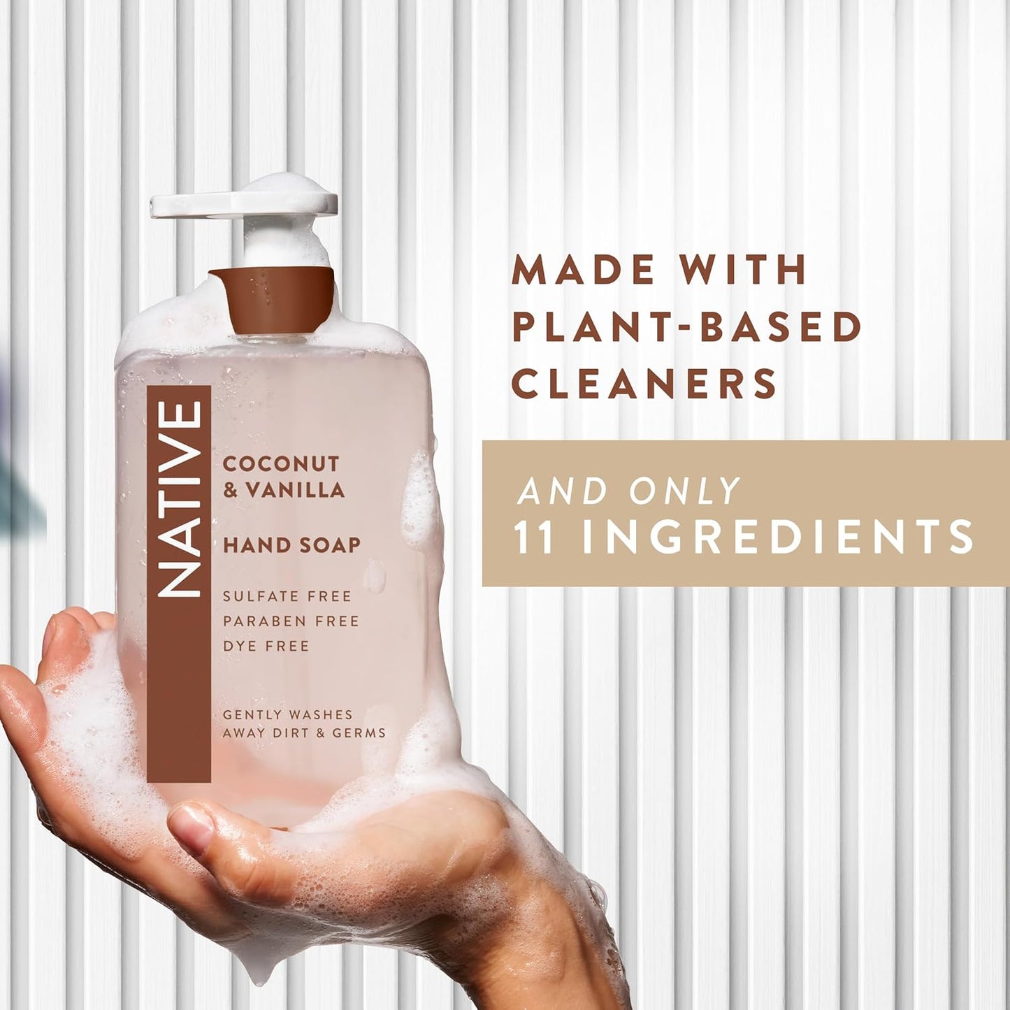Native Liquid Hand Soap - Coconut & Vanilla Scent | Non-Drying Formula for Soft Hands, 13 oz
