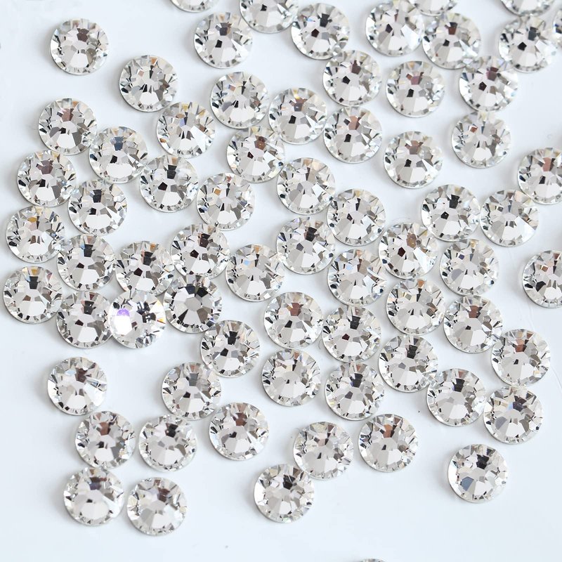Blinginbox Flatback Rhinestones Bulk,14400pcs Crystal Round Loose Gemstones Glass Rhinestones for Crafts Makeup Nail Art Clothes Shoes DIY Decorations(SS20,4.6-4.8mm,Lt.Peridot)
