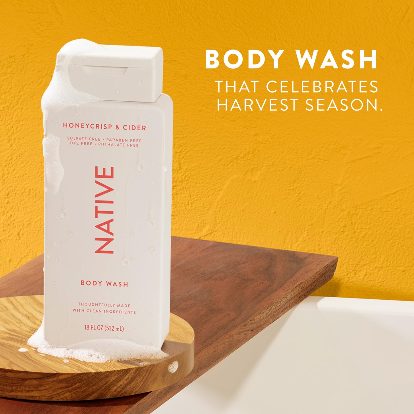 Native Hair & Body Care Set – Honey Crisp & Cider – Sulfate Free Shampoo, Strengthening Conditioner & Skin‑Loving Body Wash – Naturally Derived Ingredients – 3‑Piece Bundle