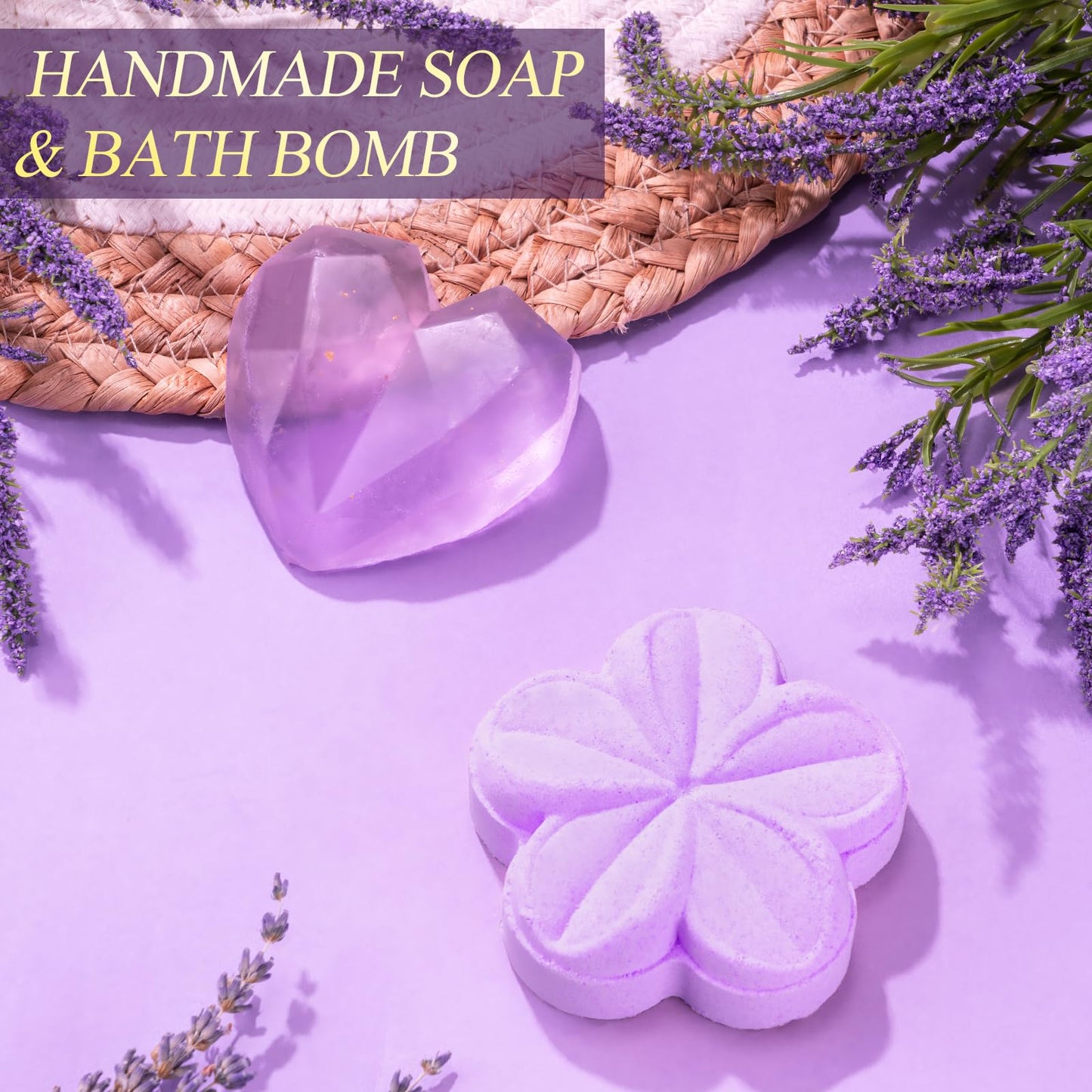 Mothers Day Gift for Mom Her BFF Sister Wife Girlfriend, Gift Baskets for Women, Unique Birthday Gifts for Women Best Friend, Self Care Gift Get Well Soon Basket, Lavender Relaxing Care Package