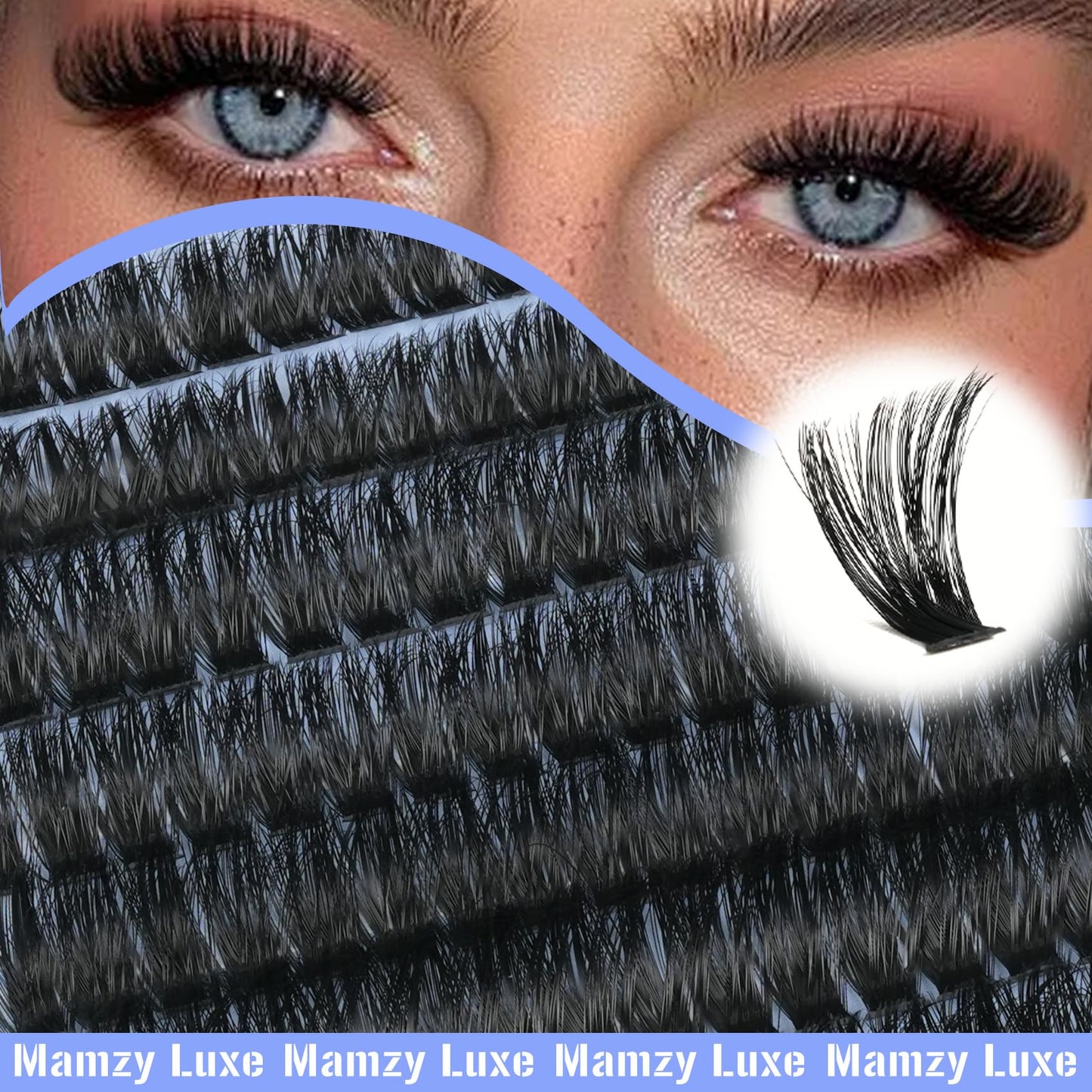 Lash Clusters Kit Wispy 10-18MM Eyelash Clusters Kit Full Volume D-curly False Eyelashes 80D Individual Lashes Clusters 3D Luxury Cluster Eyelash Extension Kit by MAMZY LUXE