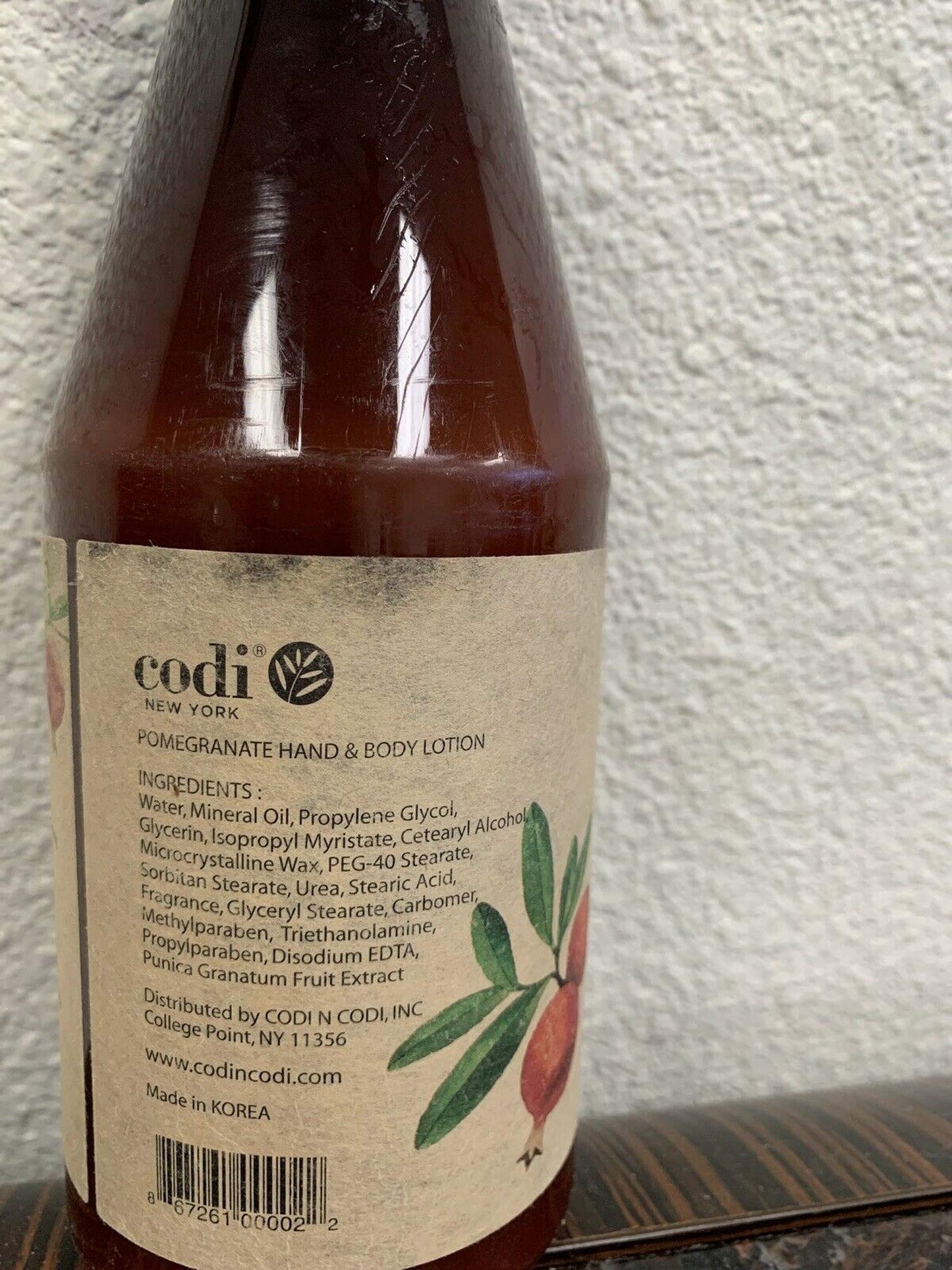 CODi Pomegranate Lotion - Body and Hand Lotion with Pump for Women and Men - Pomegranate Body Lotion with Wonderful Pomegranate Scent - Less Greasy, Quick Absorbent - 1 750ml Bottle and 2 100ml Tubes