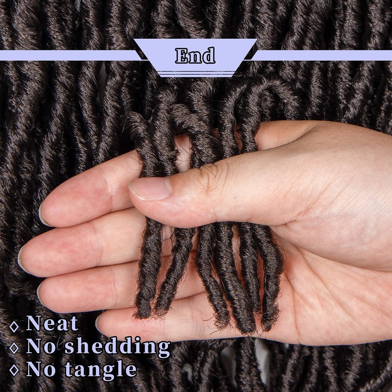 Faux Locs Crochet Hair - 44 Inch Goddess Soft Locs | Pre-Looped Synthetic Fiber, 130g/Pack (6 Packs)