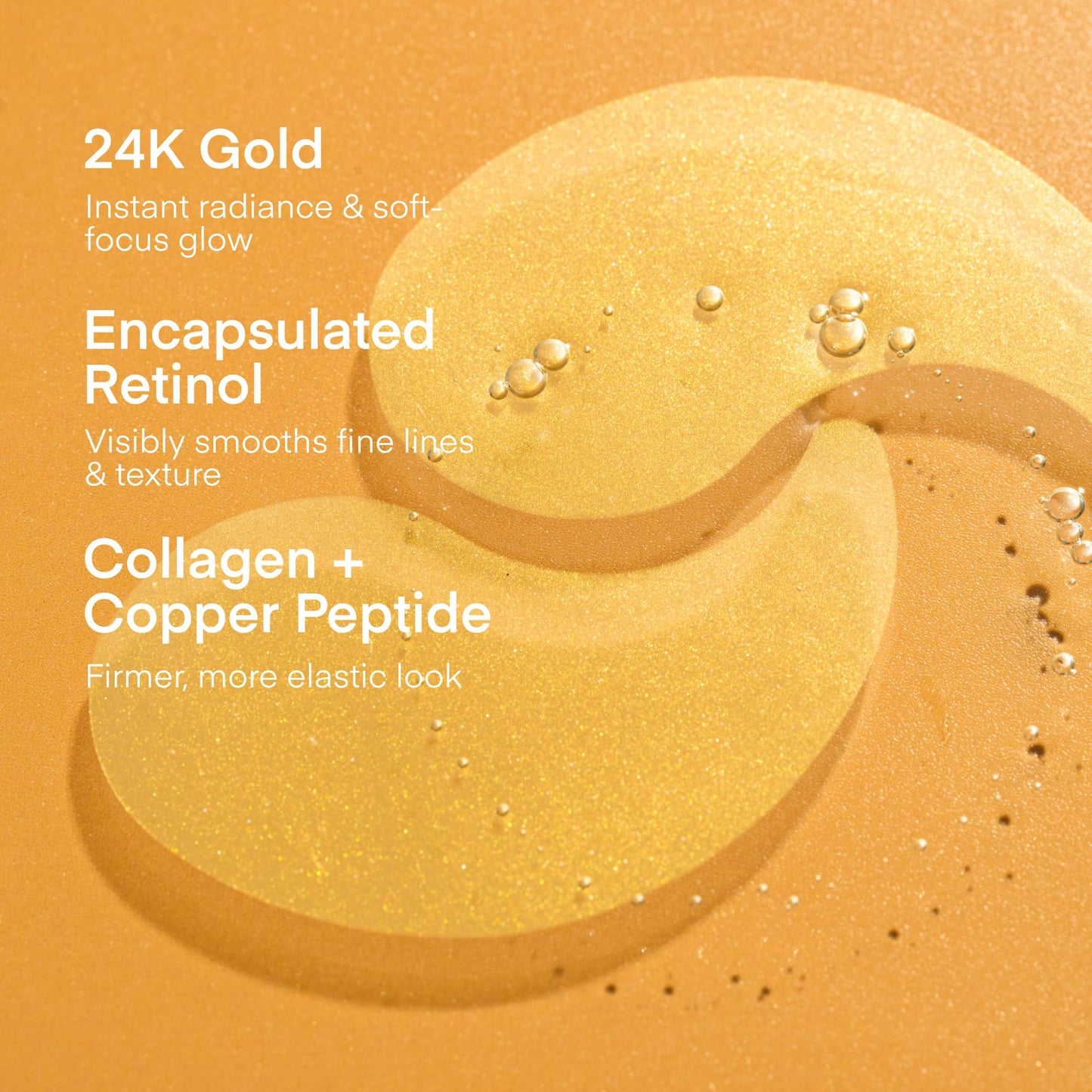 TEREZ & HONOR 24K Gold Retinol Wrinkle Smoothing Eye Patches - 60 Korean Hydrogel Eye Masks with Collagen Peptide for Fine Lines, Dark Circles, Puffy Eyes & Bags - Self Care, Gifts, Fragrance-Free