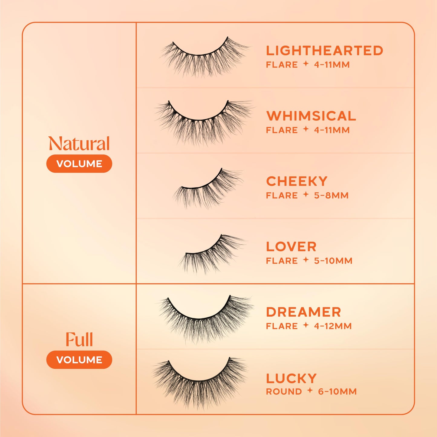 eLASHtic™ Lashes, Half Lashes, Strip Eyelashes, Natural Wispy Lashes, Fake Eyelashes, Elastic Lash Band, Flared & Natural Volume (Lover) Half Lash