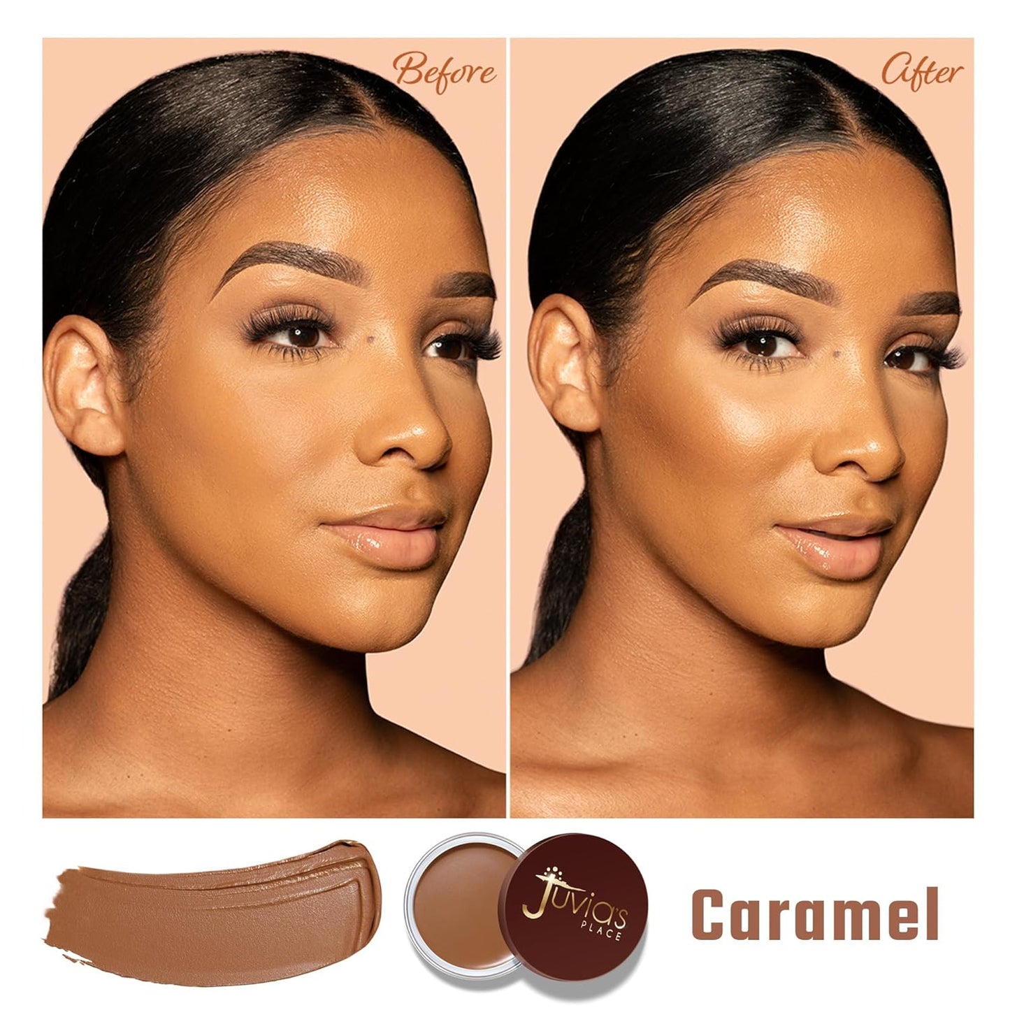 Juvia's Place Bronzed Cream Bronzer - Caramel | Buildable & Blendable Matte Contour for Sun-Kissed Glow