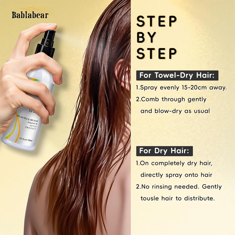 Hair Thickening & Volumizing Spray for Fine Thin Hair - Instant Volume & Fullness | Safe for Color Treated Hair - 250ml / 8.5 Fl Oz