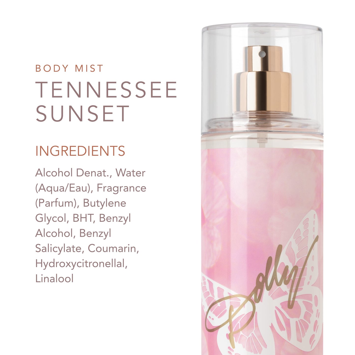 Dolly Parton Tennessee Sunset Body Mist by Scent Beauty - Perfume for Women - Fruity, Floral and Feminine Fragrance with Notes of Honeysuckle, Vanilla Orchid and Warm Musks - 8.0 Fl Oz