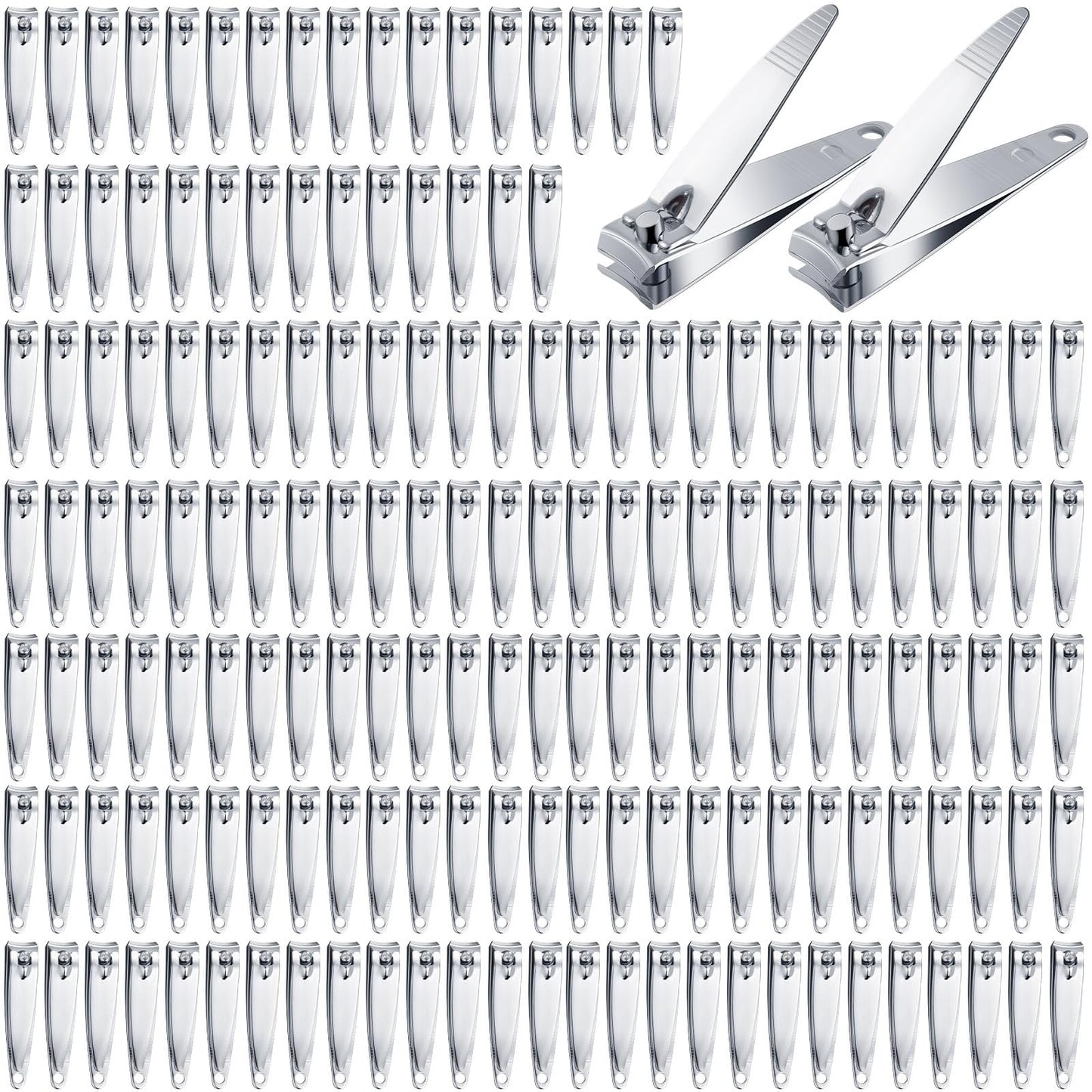 Hestya 450 Pcs Nail Clippers Bulk Stainless Steel Clippers Bulk Portable Toenail Clipper Sturdy Nail Cutter Manicure Trimmer Curved for Men Women Toe Travel Pedicure Clip