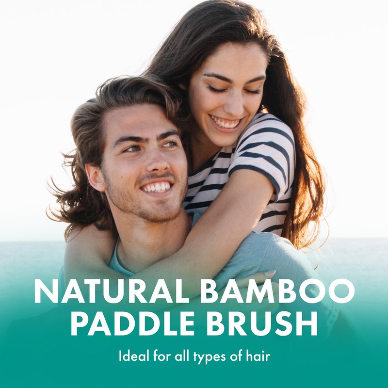 Agave Natural Bamboo Paddle Brush Lightweight Detangling & Smoothing Hair Brush
