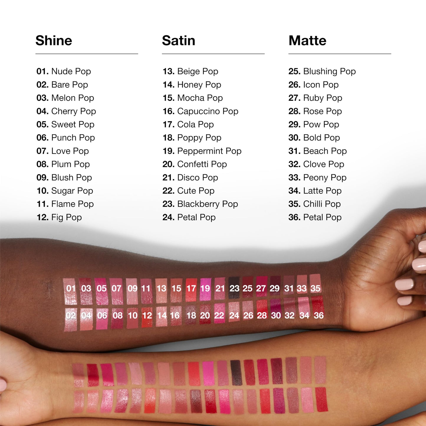 Clinique Pop Longwear Lipstick | Long Lasting, Satin, Matte + Shine, Fig Pop, 1 Count