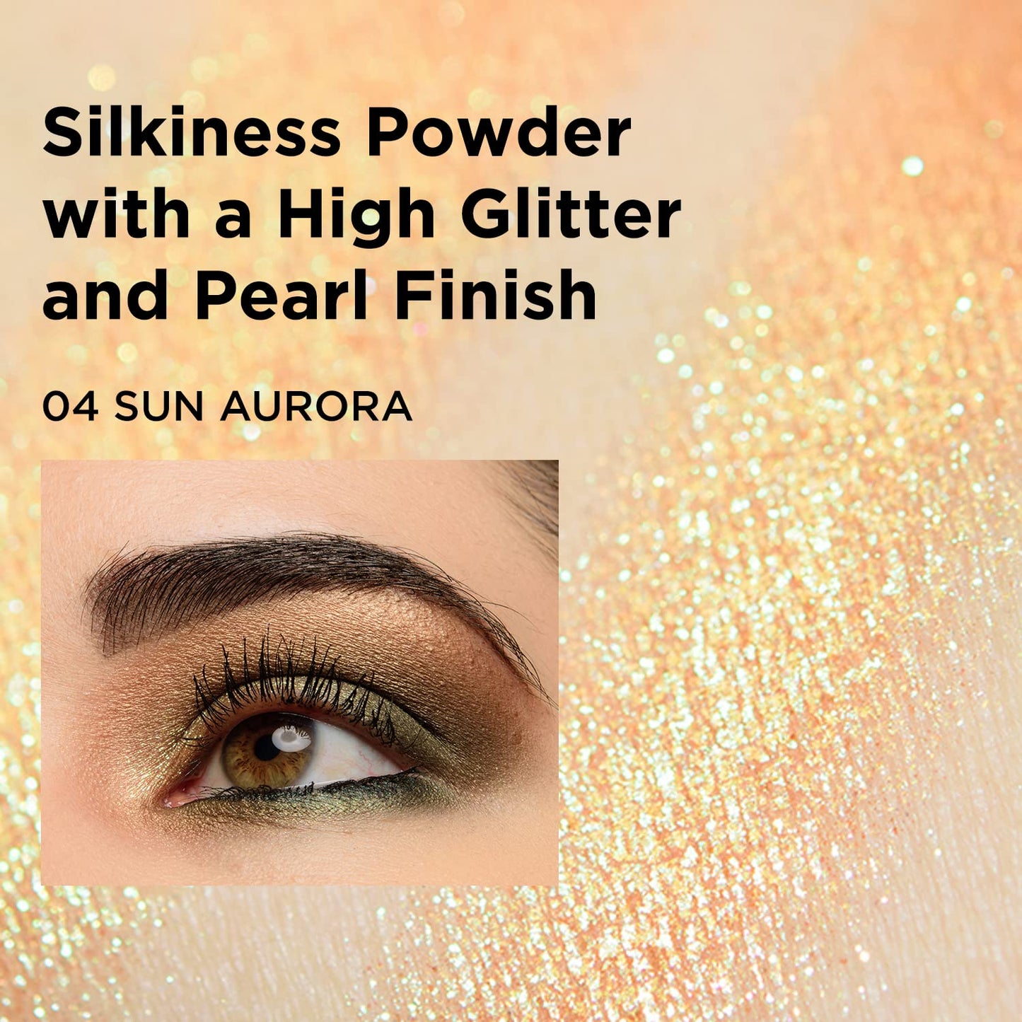 Touch in Sol Metallist Sparkling Foiled Pigment (#1 Cream Peach) - Diamond and Pearl Powders to Create Holographic Look - Dazzling Sparkles Gorgeous Glitter Eye Shadow