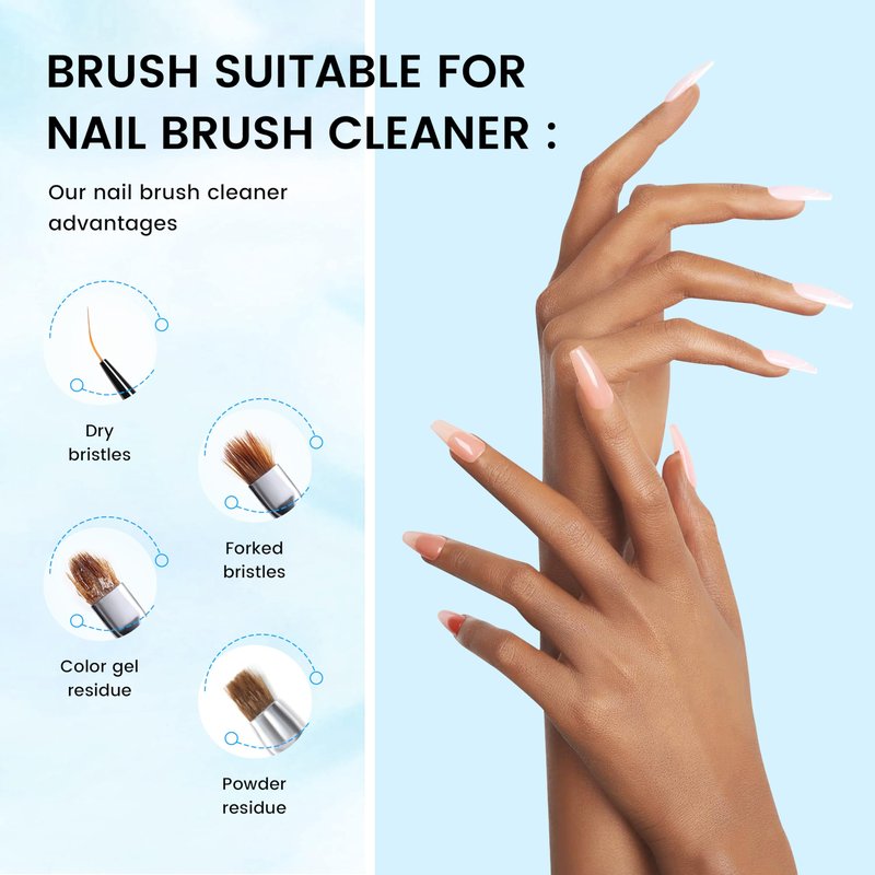 AIJIMEI Nail Brush Cleaner 160ml Cleaner Efficient Nail Cleaner for Acrylic Nails Professional Brush Cleaner for Acrylic Clean and Maintain Your Nail Brushes with Cleaning Solution