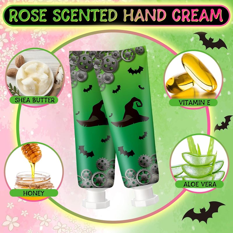 Magic Witch Hand Cream Set - 36 Pcs Hydrating Mini Lotion | Rose Scented Party Favors for Galentine's Day Gift