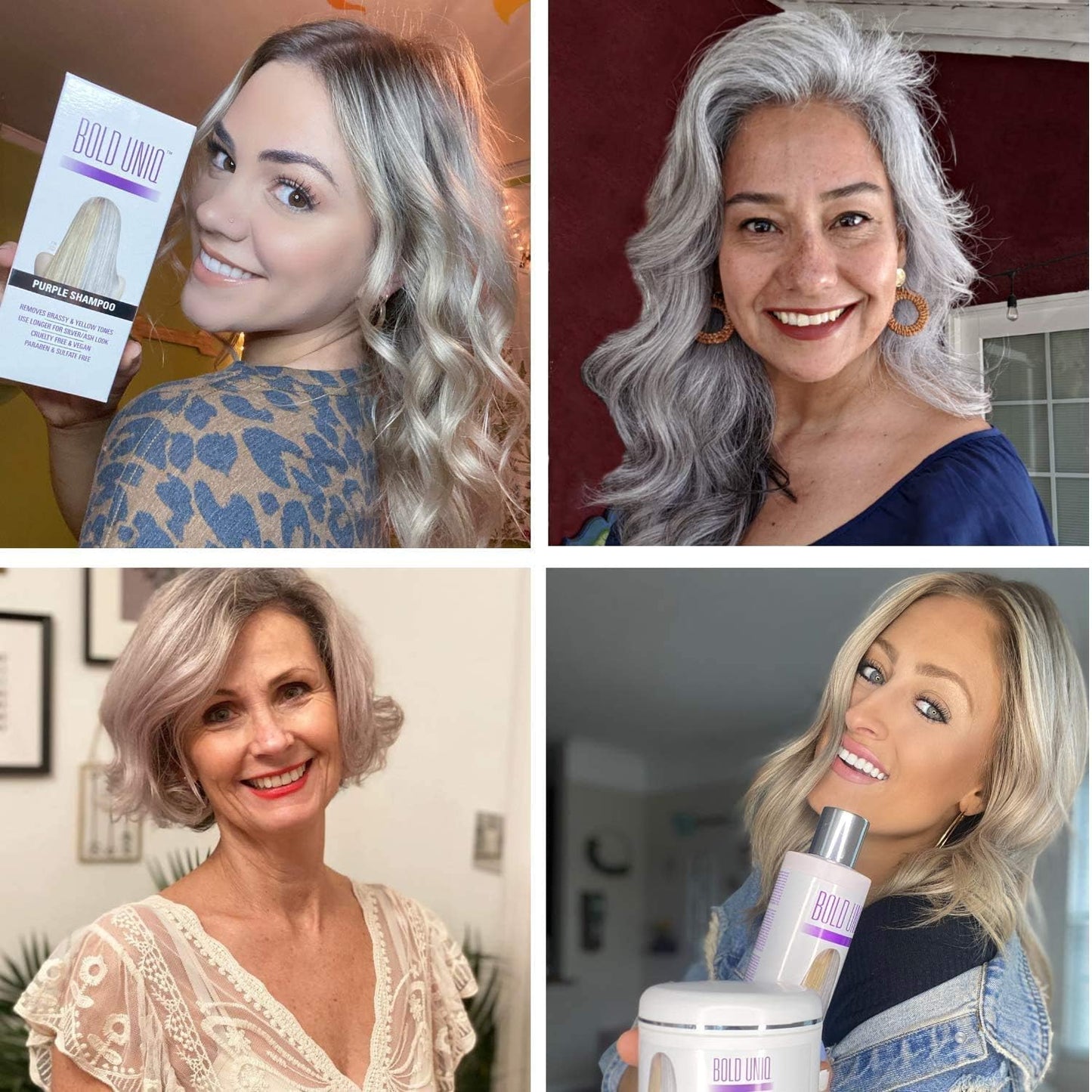 Purple Shampoo for Blonde, Silver & Grey Hair | Remove Yellow Tones & Condition Damaged Hair - Vegan, Paraben & Sulfate Free - 8 fl oz