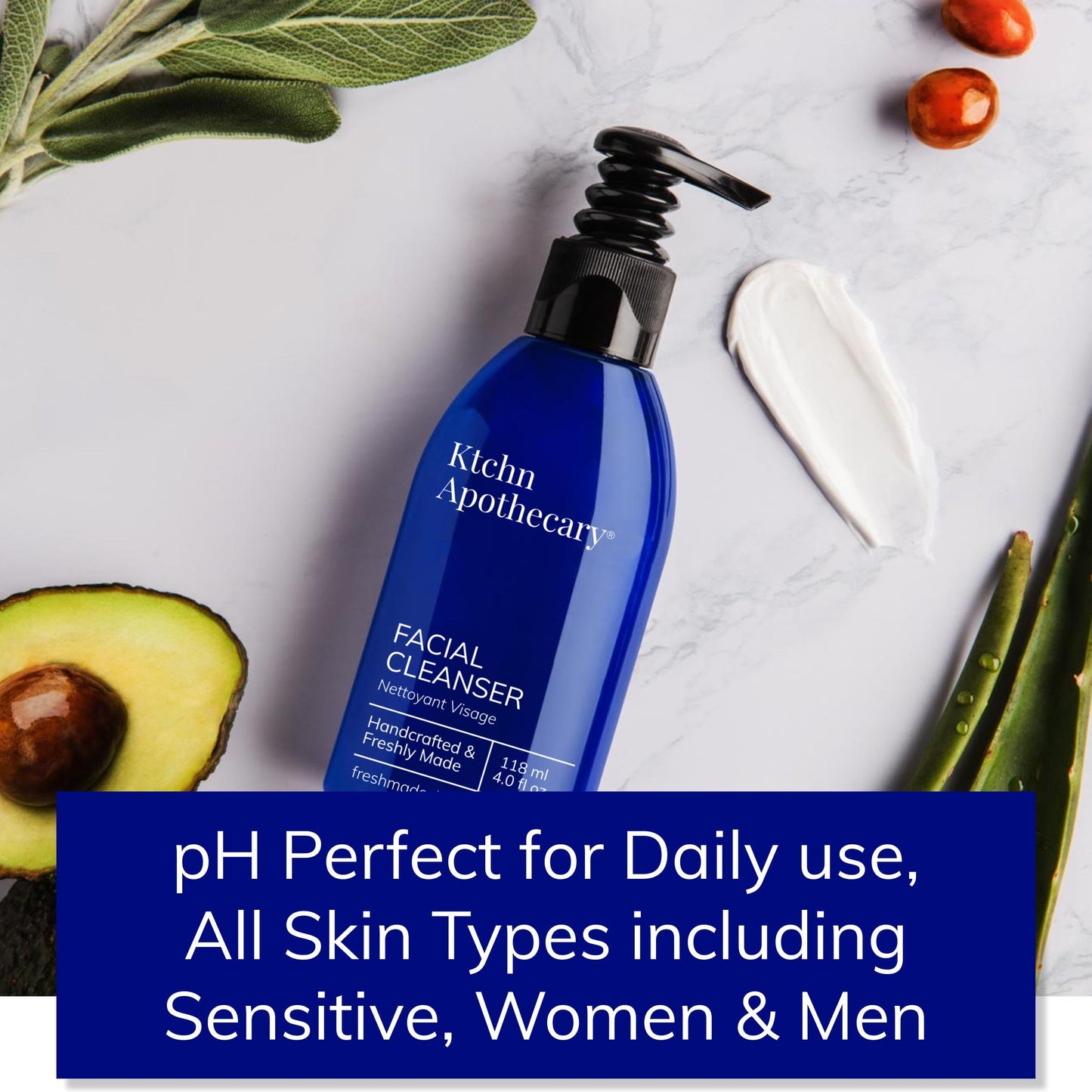 Natural Hydrating Foaming Facial Cleanser | NonDrying Cream-to-Foam Face Wash | High-Performing yet Gentle | Softer, Smoother Glowing Skin | Handcrafted in Small Batches | All Skin Types | Women & Men