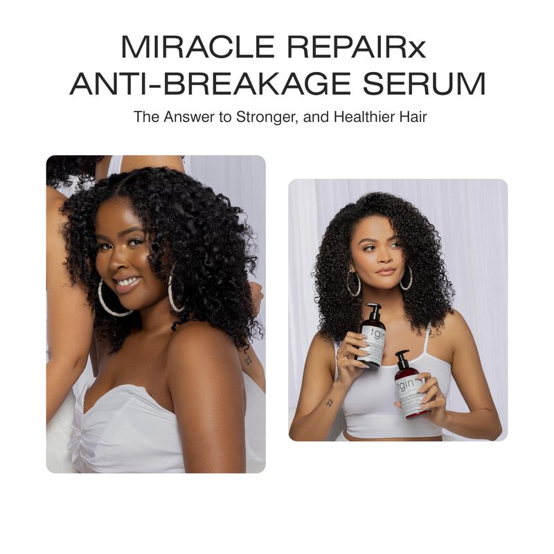 tgin Miracle RepaiRx Anti-Breakage Serum Daily Moisturizer, for Curly, Coily and Wavy Hair, Nourishes and Moisturizes Dry Hair and Scalp, 4 oz