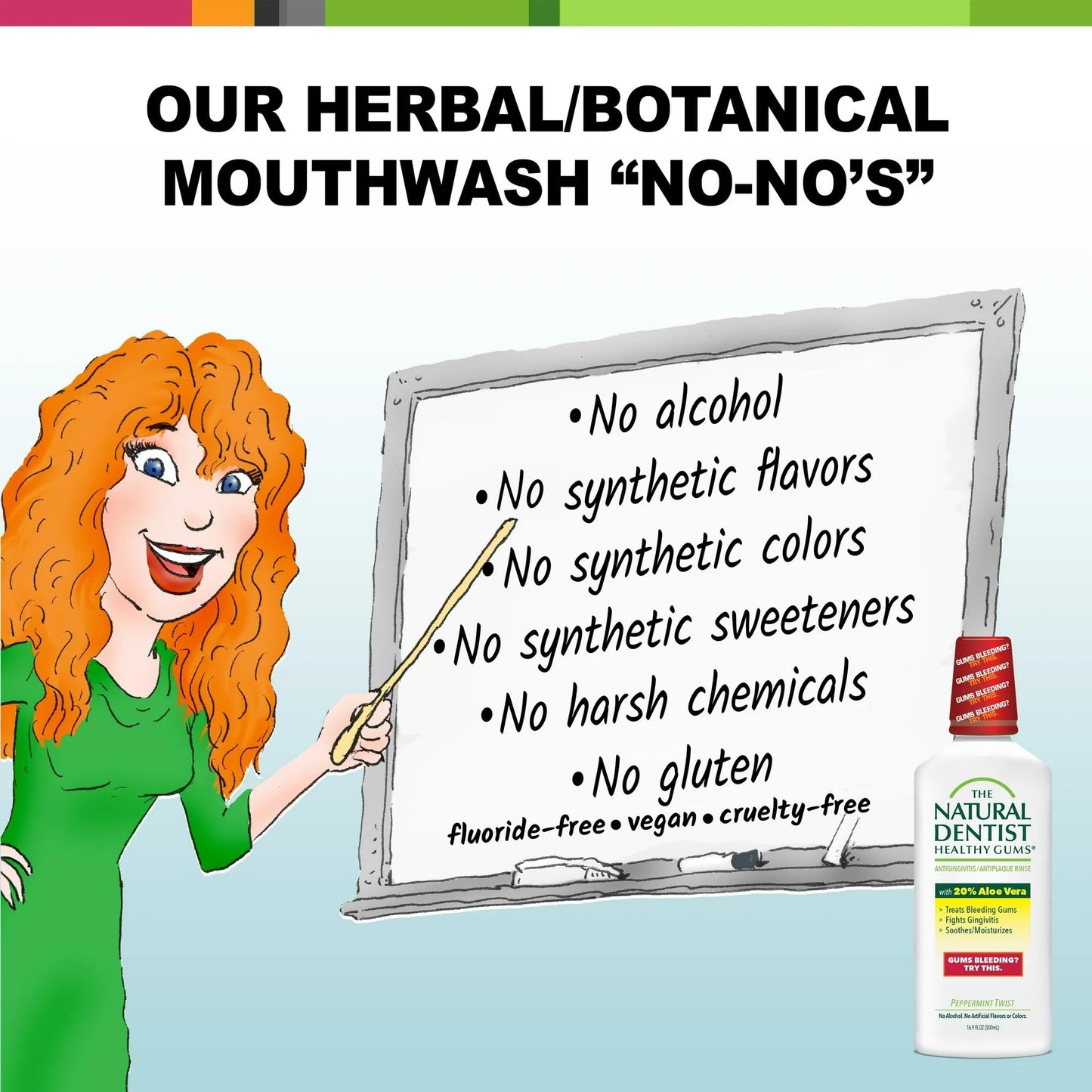 Natural Dentist Healthy Gums Antigingivitis Rinse Peppermint Twist 16.9 Ounce (Pack of 2)