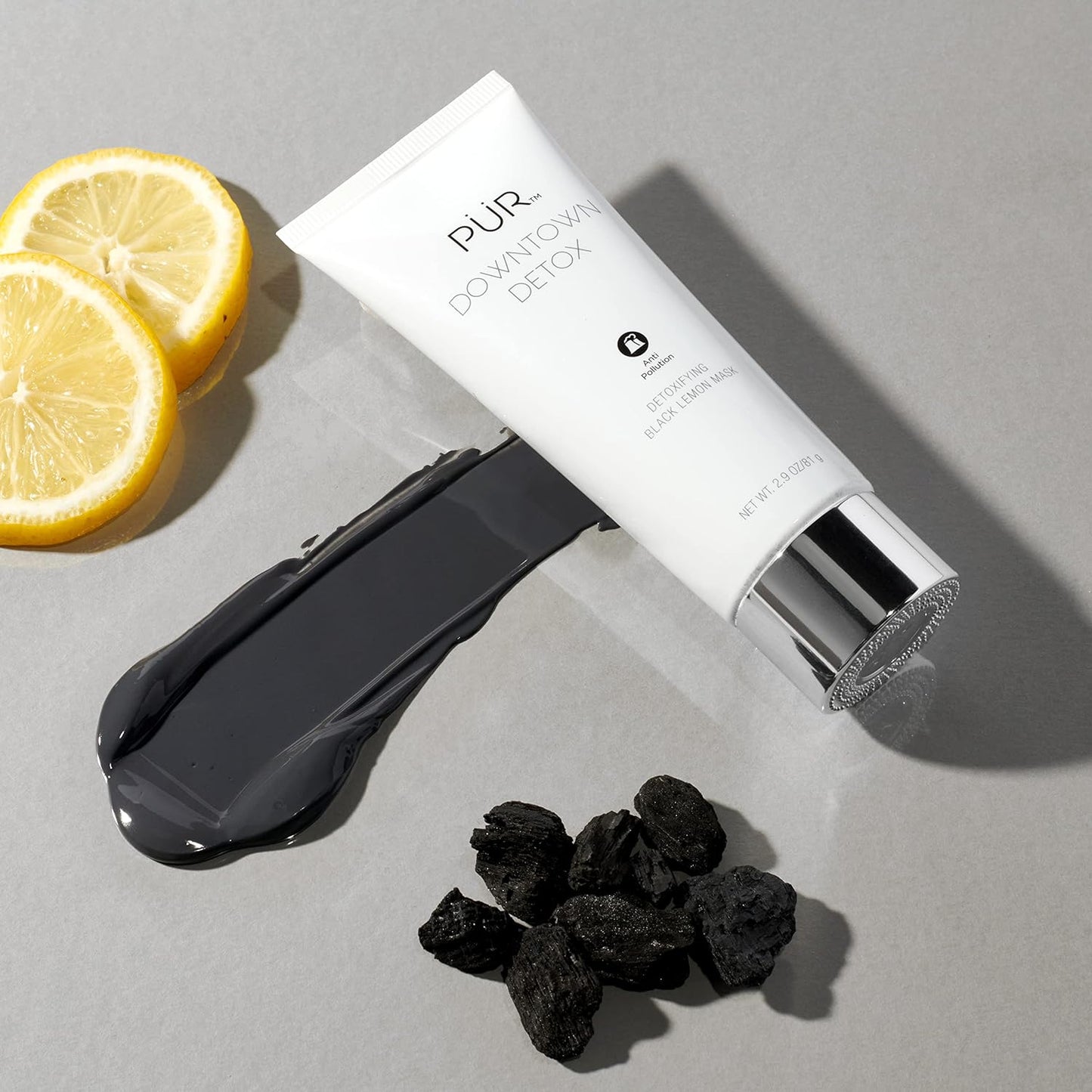 Detoxifying Black Lemon Face Mask - Charcoal & Green Tea Extract | Soothes Skin & Draws Out Impurities