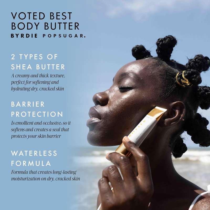 African Beauty Shea Butter - Intensive Moisturizing Body Butter for Dry Skin | Ugandan Vanilla & Ethiopian Honey, 1.7 oz