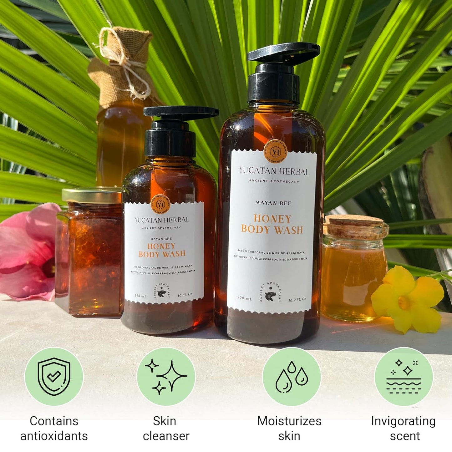 Mayan Bee Honey Body Wash - Natural Herbal Cleanser for Glowing Skin