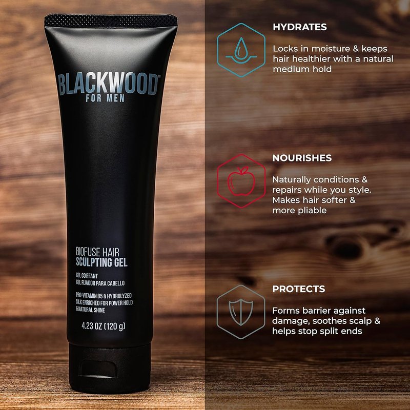 BioFuse Hair Sculpting Gel - Long Lasting Hold | Natural Vegan Formula for All Hair Types - 4.23 Oz