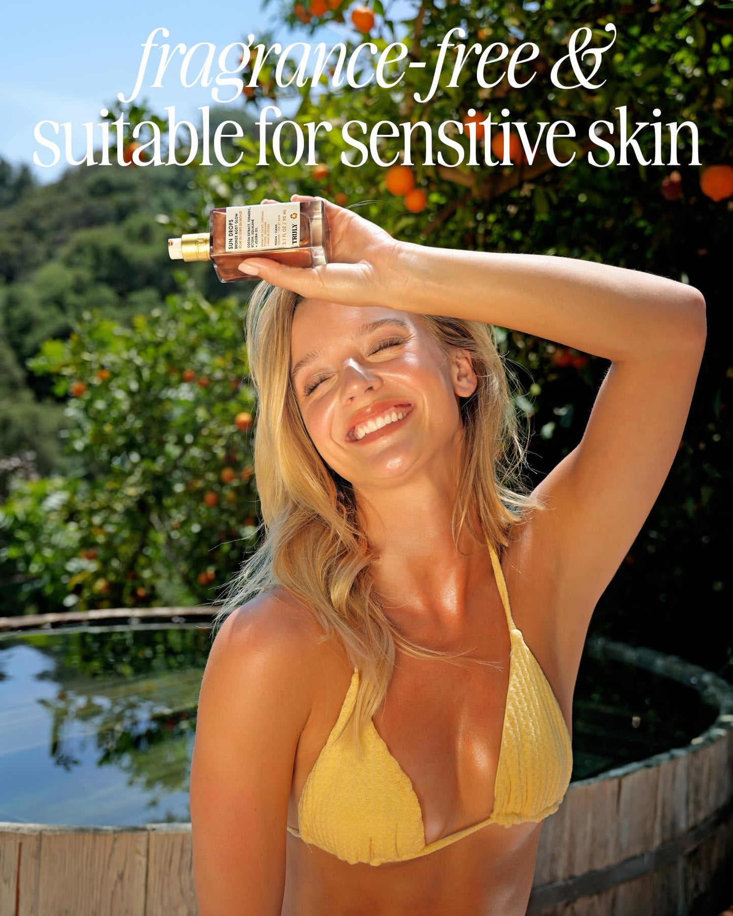 Truly Beauty Sun Drops Bronze Body Glow Oil – Bronzing Oil for Radiant Skin, Hydrating Body Shimmer with Turmeric & Cocoa Extract, Lightweight Non-Greasy Illuminating Formula for All Skin Tones
