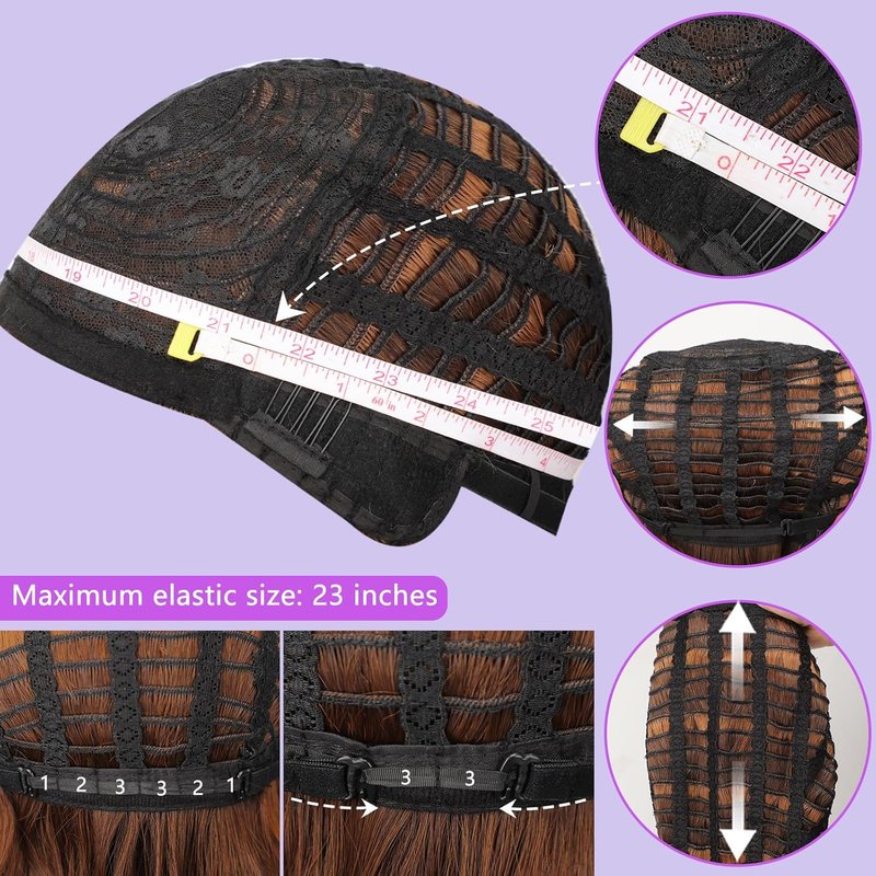 Curly Bob Wig - Short Synthetic Black Wig with Bangs | Heat Resistant Fiber for Natural Look