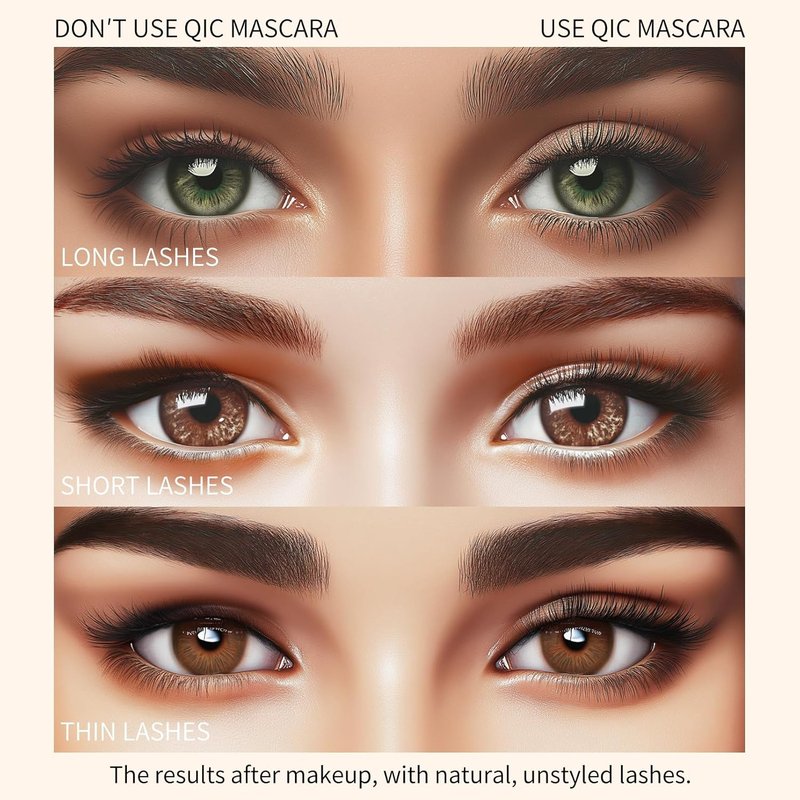 High Heels Black Mascara - Waterproof, Smudge-Proof Volumizing Formula for Sensitive Eyes | Long-Lasting Curling & Lengthening