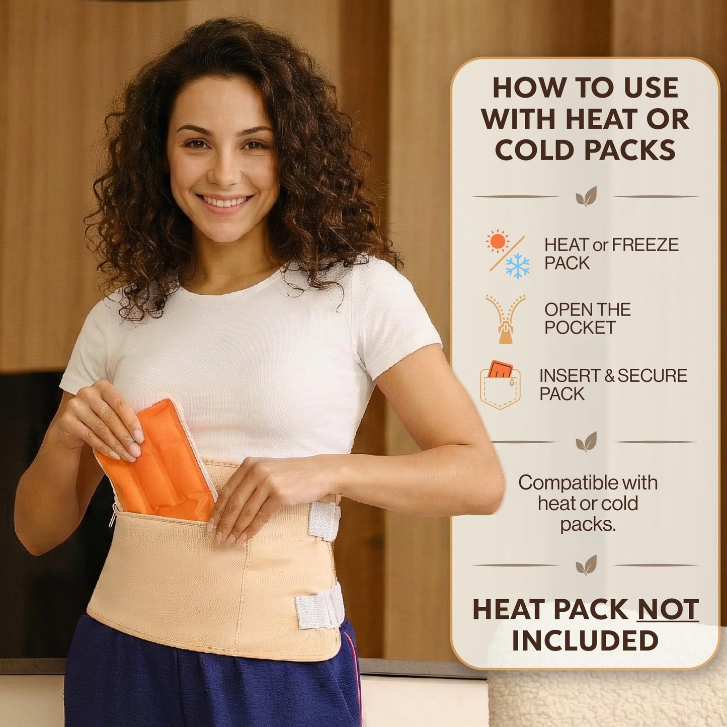 BELMAK Castor Oil Pack Wrap for Stomach, 100% Organic Cotton Inner Layer, Leak-Proof Design, Castor Oil Compress Wrap Reusable Castor Oil Pack Wrap for Women