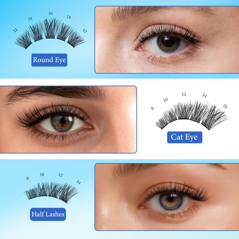 Starryzoom Lashes Clusters Kit Natural Volume Wispy Cluster Eyelash Extensions 336Pcs D-Curl DIY Individual False Eyelashes 8-16MM Mixed with Bond Seal Tweezers