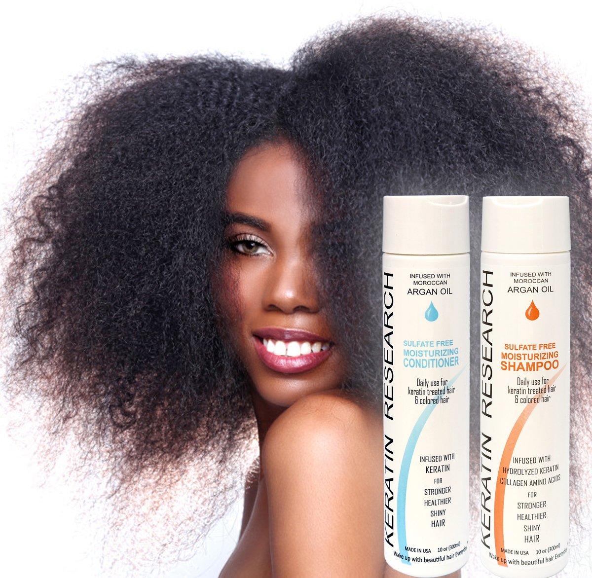 Keratin Research Shampoo & Conditioner Set - Sulfate-Free, Nourishing for Colored Hair | 20oz
