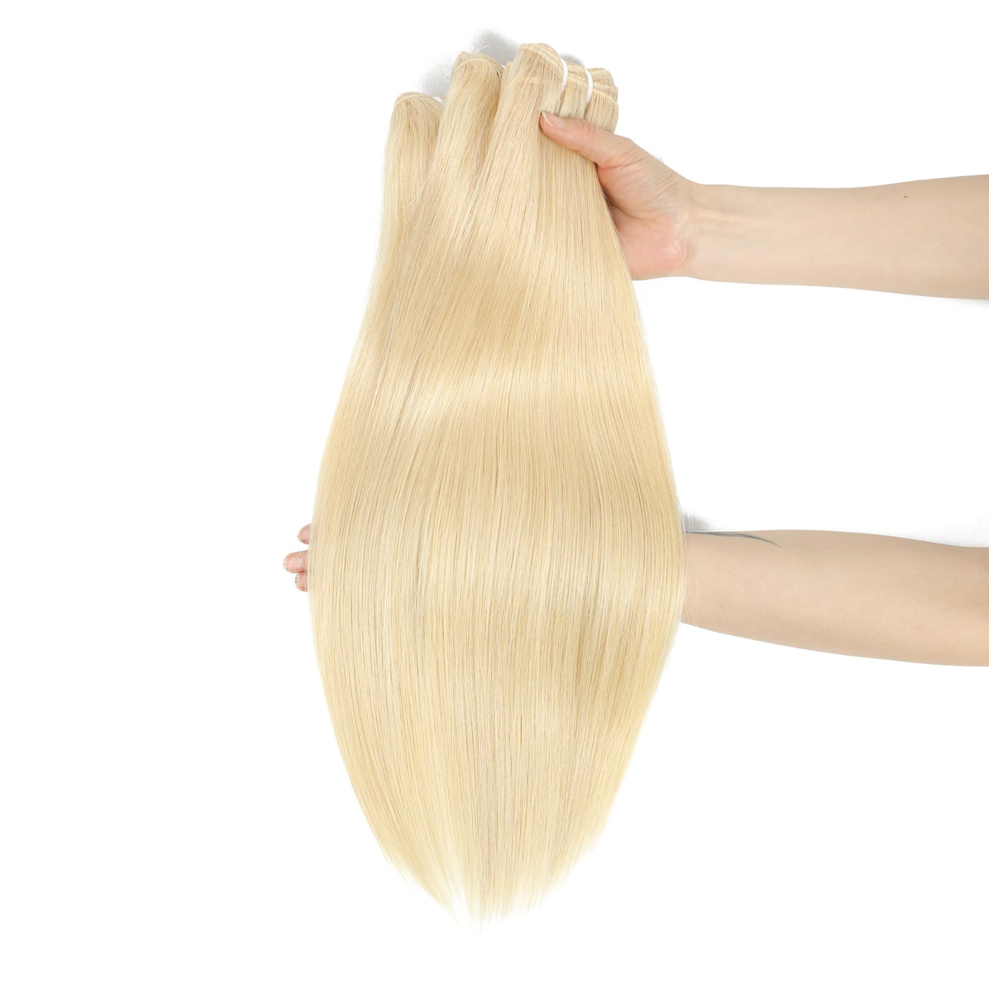 613 Bundles Human Hair 16 Inch12A Grade 100% Unprocessed Brazilian Virgin Blonde 613 Human Hair Extensions For Women 100g Blonde Bundles Human Hair