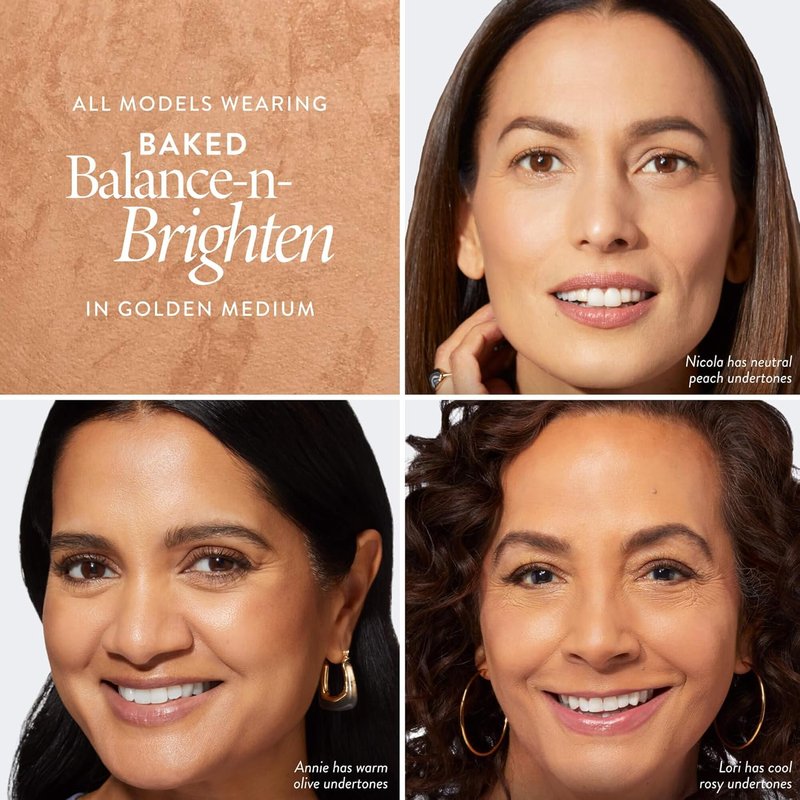 Laura Geller Baked Balance-n-Brighten Color Correcting Powder Foundation - Golden Medium | Buildable Demi-Matte Coverage